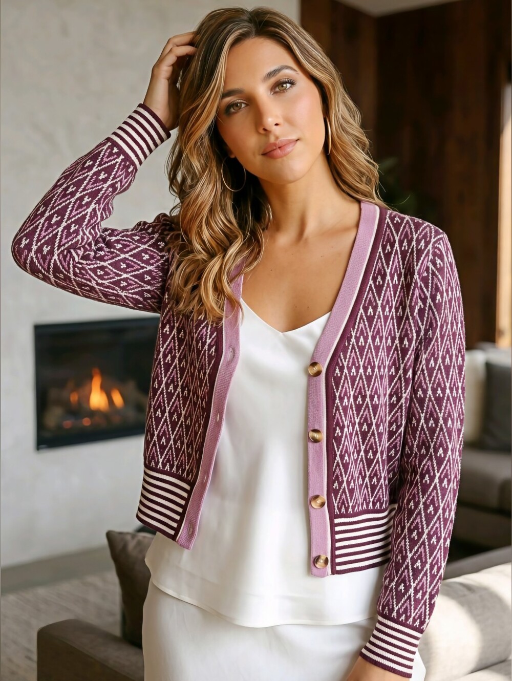 Hem & Thread Women's Cardigan Sweater #SW1